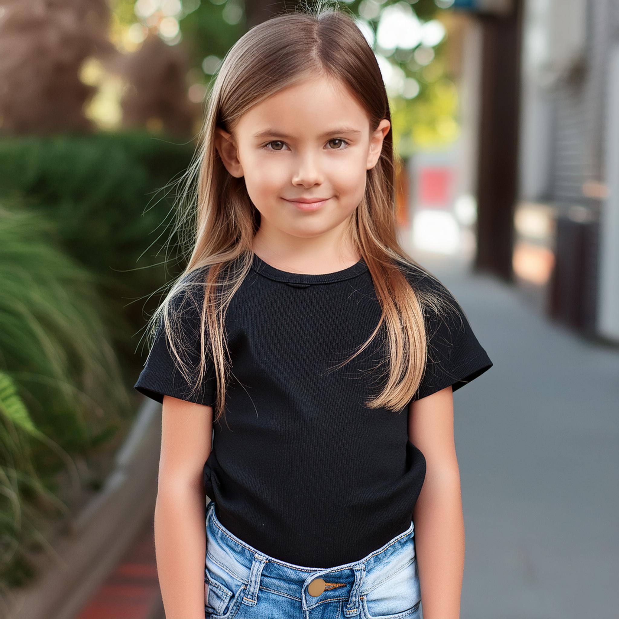 ÇOCUK %100 Pamuklu T-Shirt (0 yaka) kısa kollu / Ç01