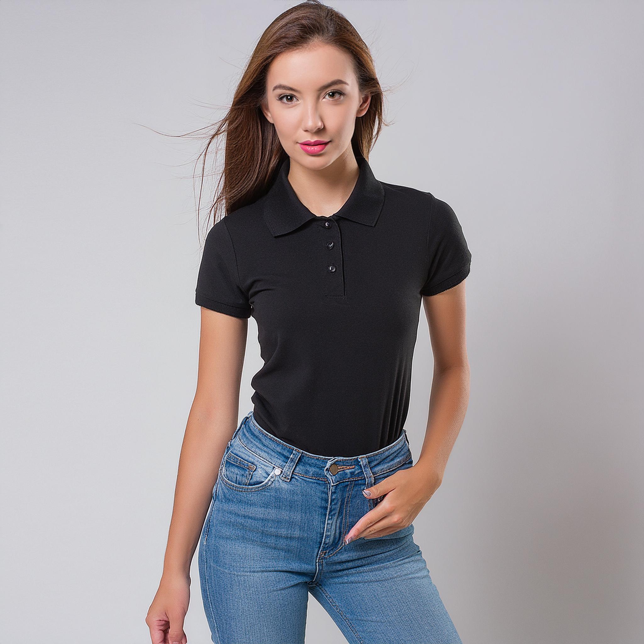 KADIN %100 Pamuklu T-Shirt (polo yaka) kısa kol / K05